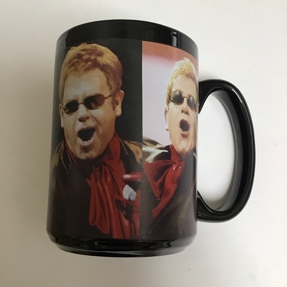 Elton John The Red Piano Coffee Mug Black Ceramic Tea Cup Wrap Graphic Las Vegas - Picture 13 of 13